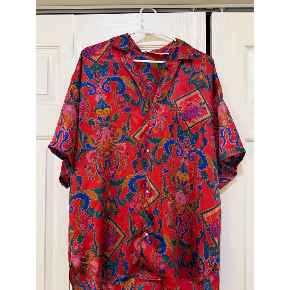 Vintage Victoria's Secret Gold Label Baroque Paisley Sleep Shirt